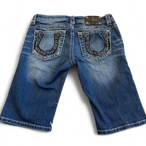 Miss Me Women's Blue Jeans Bermuda Shorts Sz 29 - Picture 5 of 5